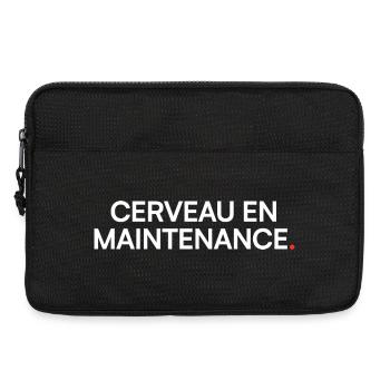Cerveau en maintenance humour fatigue - Sacoche pour ordinateur portable 13 pouces - noir - Devant