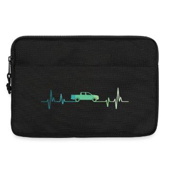 Pick-up heartbeat off-road car - Laptop bag 13" - black - Front