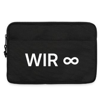 WIR Unendlich – Minimalistisches Design - Laptoptasche 13" - Schwarz - Vorne