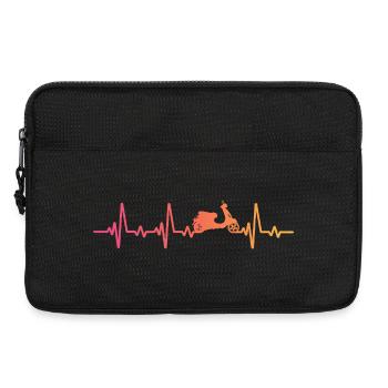 Moped Sunset Heartbeat Mofa Scooter - Laptoptasche 13" - Schwarz - Vorne