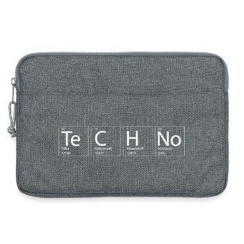 Techno Rave Chemie Elemente - Laptoptasche 13" - Grau meliert - Vorne