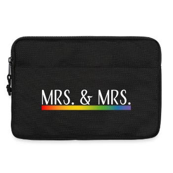 Rainbow stripes Mrs and Mrs white - Laptop bag 13" - black - Front