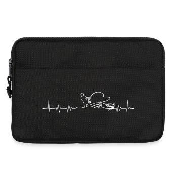 Pêche au rythme cardiaque - Sacoche pour ordinateur portable 13 pouces - noir - Devant