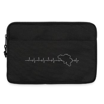 Silhouette de la carte Heartbeat - Sacoche pour ordinateur portable 13 pouces - noir - Devant