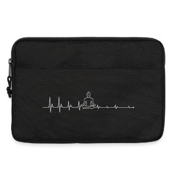Zen Heartbeat Line Meditation - Laptop bag 13" - black - Front