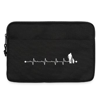 Silhouette de battement de cœur de soignant - Sacoche pour ordinateur portable 13 pouces - noir - Devant