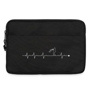 Dad and child play heartbeat - Laptop bag 13" - black - Front