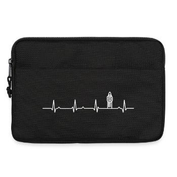 Herzschlag Big Ben - Laptoptasche 13" - Schwarz - Vorne