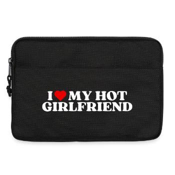 I love my hot girlfriend! cute couple saying cool - Laptop bag 13" - black - Front