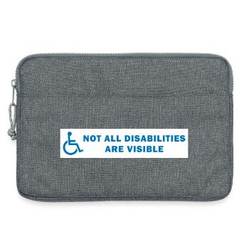 Nicht alle Behinderungen sind sichtbar - Laptoptasche 13" - Grau meliert - Vorne