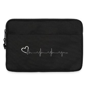 Heartbeat Love Line Art - Laptoptasche 13" - Schwarz - Vorne