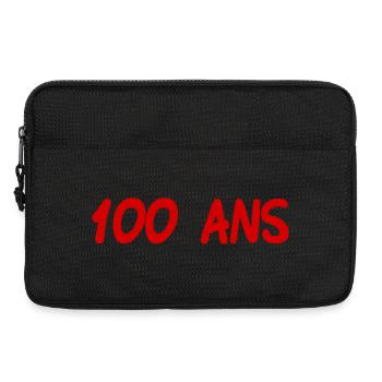 100. 100 YEARS. 100th ANNIVERSARY. BIRTHDAY 100 - Laptop bag 13" - black - Front
