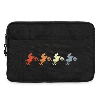 Motocross Motorcycles Vintage - Laptop bag 13" - black - Front