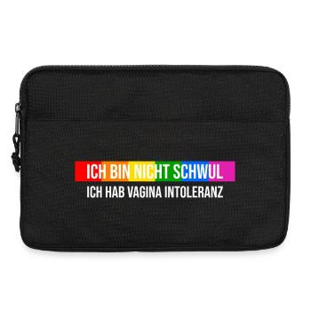 Pas gay mais intolérant au vagin - Sacoche pour ordinateur portable 13 pouces - noir - Devant