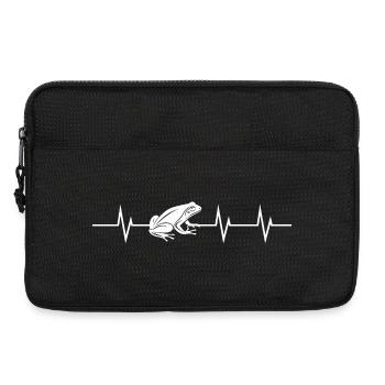battement de cœur d’une grenouille - Sacoche pour ordinateur portable 13 pouces - noir - Devant