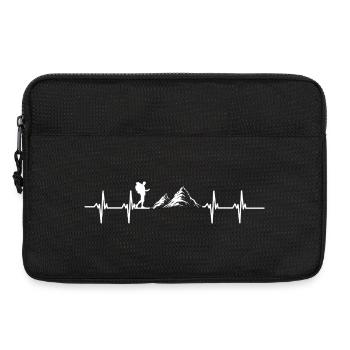 Hiking Heartbeat Mountain Trail Outdoor Pulse - Laptoptasche 13" - Schwarz - Vorne