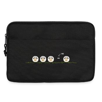 Schwarzes Schaf – Illustration - Laptoptasche 13" - Schwarz - Vorne