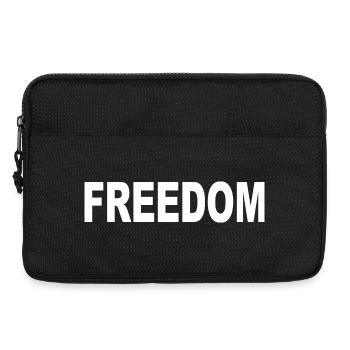 Freedom Typografie Statement Design - Laptoptasche 13" - Schwarz - Vorne