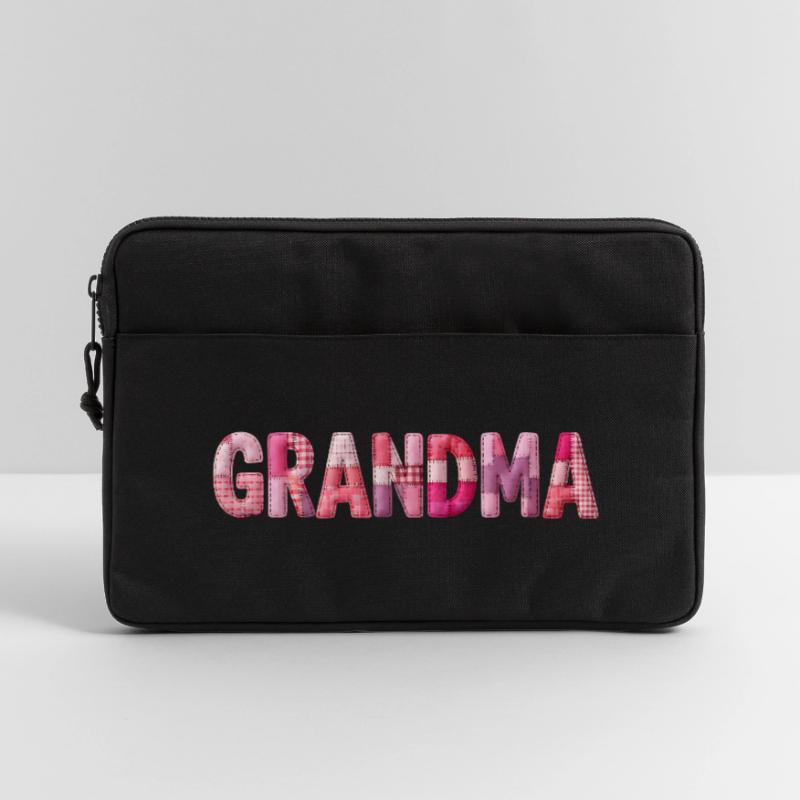 Großmutter Pink Plaid Buchstaben Patchwork Laptoptasche 13"