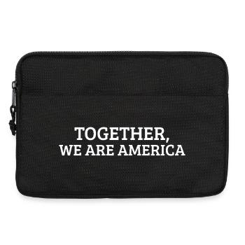 Gemeinsam sind wir Amerika Einheit Solidarität Zitat Kunst - Laptoptasche 13" - Schwarz - Vorne
