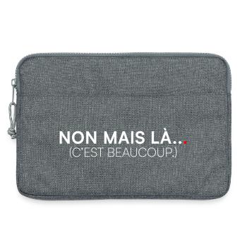 NEIN, ABER DA... DAS IST VIEL. | Humor - Laptoptasche 13" - Grau meliert - Vorne