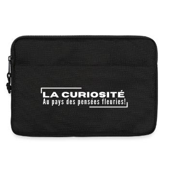 "LA CURIOSITÉ - Au Pays des Pensées Fleuries" - Sacoche pour ordinateur portable 13 pouces - noir - Devant