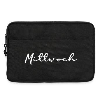 Mittwoch Wochentage Shirt weiß Handschrift - Laptoptasche 13" - Schwarz - Vorne