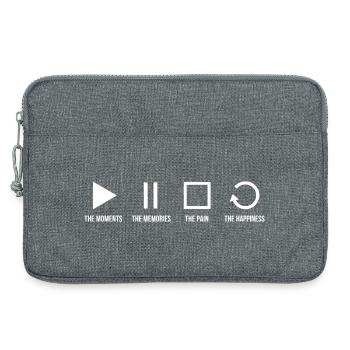 Pleine conscience, moments, souvenirs, bonheur - Sacoche pour ordinateur portable 13 pouces - gris chiné - Devant