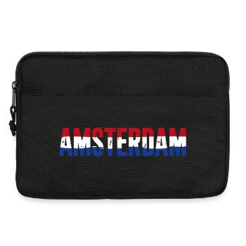 Amsterdam Flagge Niederlande Vintage - Laptoptasche 13" - Schwarz - Vorne