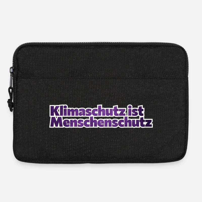 Klimaschutz ist Menschenschutz - Laptoptasche 13" - Schwarz