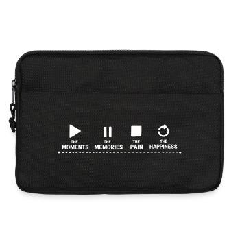 Pleine conscience, moments, souvenirs, bonheur - Sacoche pour ordinateur portable 13 pouces - noir - Devant