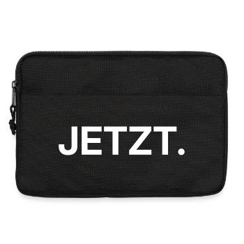 Jetzt – Minimalistisches Textdesign - Laptoptasche 13" - Schwarz - Vorne