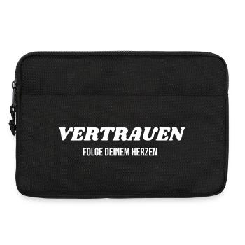 VERTRAUEN – Folge deinem Herzen - Laptoptasche 13" - Schwarz - Vorne