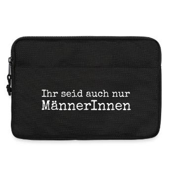 MännerInnen weiss - Laptoptasche 13" - Schwarz - Vorne