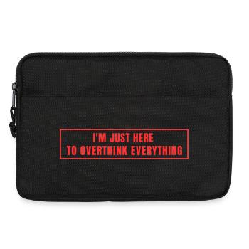Überdenker: Hier zum Überdenken - Laptoptasche 13" - Schwarz - Vorne