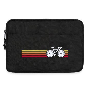 Vélo rétro sur des bandes Sunset - Sacoche pour ordinateur portable 13 pouces - noir - Devant
