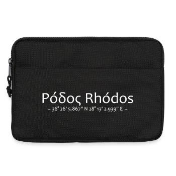 Rhodes Coordinates Design - Minimalist - Laptop bag 13" - black - Front