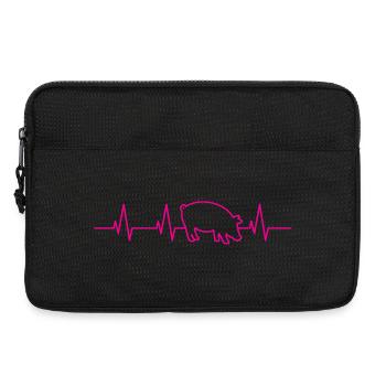 Ich liebe Schweine - Laptoptasche 13" - Schwarz - Vorne
