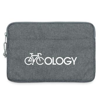 EcoCycle Bicycle Ecology Logo - Laptop bag 13" - heather grey - Front