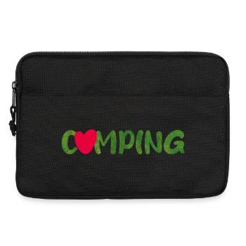 Camping Rasen Herz Caravan Van Life Wohnmobil Fan - Laptoptasche 13" - Schwarz - Vorne