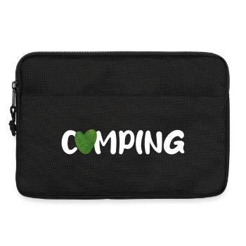 Camping Heart Lawn Grass Meadow Citation Camping-car Fan - Sacoche pour ordinateur portable 13 pouces - noir - Devant