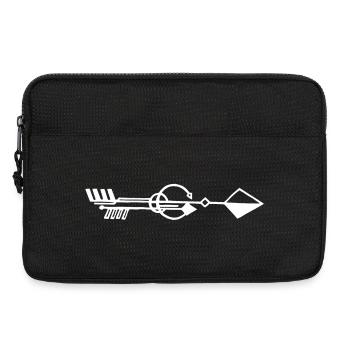 Flèche blanche étrange - Sacoche pour ordinateur portable 13 pouces - noir - Devant