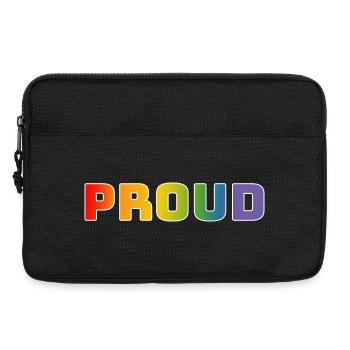Regenbogen proud weiss - Laptoptasche 13" - Schwarz - Vorne