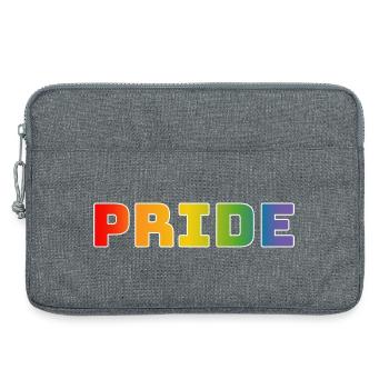 Regenbogen pride weiss - Laptoptasche 13" - Grau meliert - Vorne