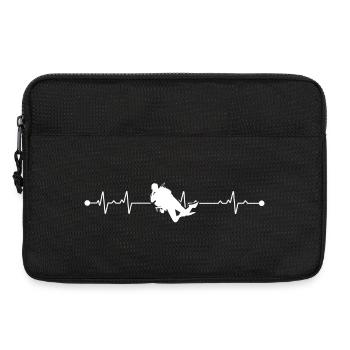 Silhouette de la ligne d’impulsion - Sacoche pour ordinateur portable 13 pouces - noir - Devant