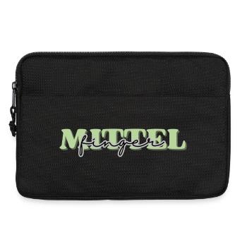 Mittefinger, Stinkefinger, find ich doof - Laptoptasche 13" - Schwarz - Vorne