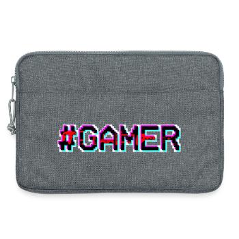 Pixel Neon Gamer Badge - Sacoche pour ordinateur portable 13 pouces - gris chiné - Devant