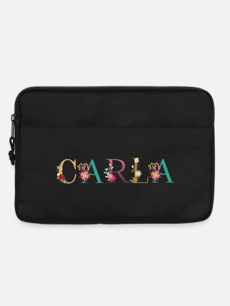 CARLA name adorned with flowers - Laptop bag 13" - black
