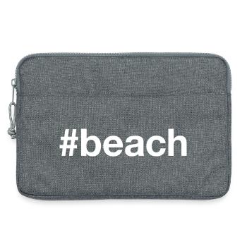 Hashtag de la plage - Sacoche pour ordinateur portable 13 pouces - gris chiné - Devant