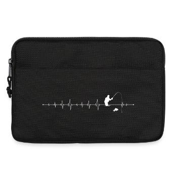 Silhouette de pêche à impulsions - Sacoche pour ordinateur portable 13 pouces - noir - Devant